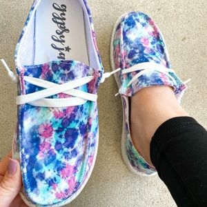 New in Box! Gypsy Jazz Joan Tye Dye Canvas Boat shoes